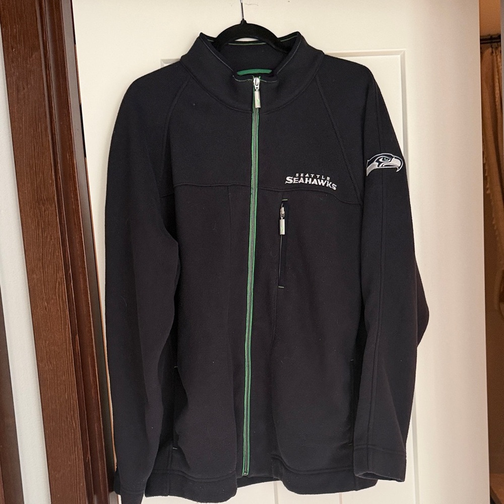Tommy Bahama Men’s Large Seattle Seahawks Navy Full Zip Jacket.
